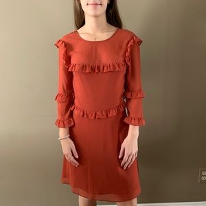 Rust orange dress